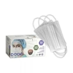 Vienkartinės apsauginės veido kaukės DODO MEDICAL, 50 vnt. – SvarosPrekes.lt