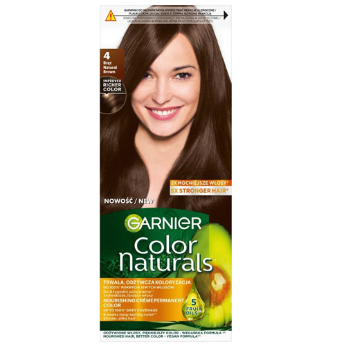 Plaukų dažai GARNIER COLOR NATURALS, Nr. 4