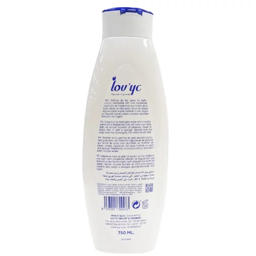Drėkinamoji dušo želė su medaus ekstraktu ir makadamijų aliejumi LOV'YC, 750 ml - Image 2