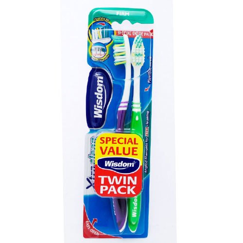 Dantų šepetėliai WISDOM XTRA CLEAN FIRM, 2 vnt. – SvarosPrekes.lt