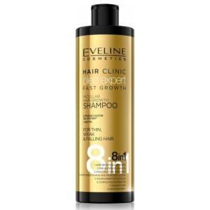 Plaukų augimą skatinantis micelinis plaukų šampūnas EVELINE COSMETICS 8 IN 1, 400 ml