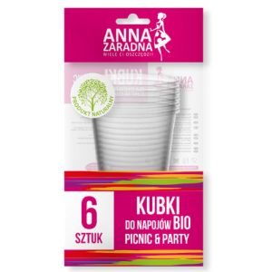 Vienkartiniai puodeliai ANNA ZARADNA, 6 vnt., 200 ml