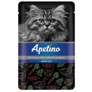 Visavertis suaugusių kačių pašaras su antiena ir morkomis APETINO, 85 g