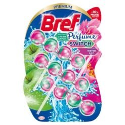 WC gaiviklis BREF PERFUME SWITCH GREEN APPLE - WATER LILY, 3x50 g
