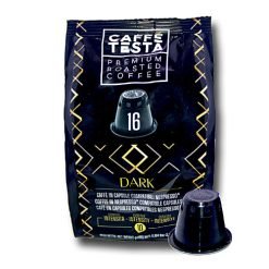 Kavos kapsulės CAFFE TESTA DARK, 16 kaps., 88 g