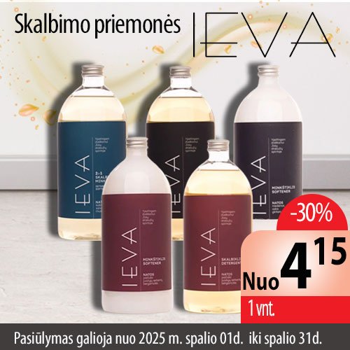 IEVA skalbikliu reklaminis baneris