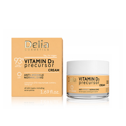 Dieninis veido kremas nuo raukšlių DELIA VITAMIN D3 PRECURSOR, 50 ml