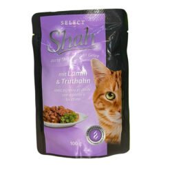 Visavertis suaugusių kačių pašaras su ėriena ir kalakutiena SHAH, 100 g – SvarosPrekes.lt