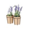 Dirbtinės gėlės vazonuose LAVENDER, 21 cm, 2 vnt. – SvarosPrekes.lt