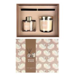 Namų gaiviklio su lazdelėmis ir kvapiosios žvakės rinkinys BLOKKER BLOSSOM & MUSK
