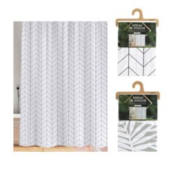 Dušo užuolaida su pakabinimo žiedais URBAN LIVING, 180x180 cm