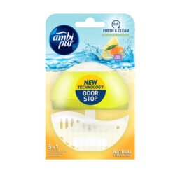 Pakabinamas WC valiklis - gaiviklis AMBI PUR 5 IN 1 LEMON & MANDARIN, 55 ml