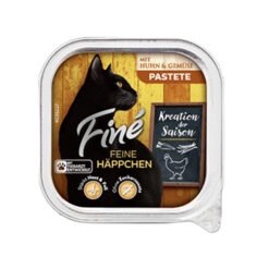 Visavertis suaugusių kačių pašaras su vištiena ir daržovėmis FINE, 100 g