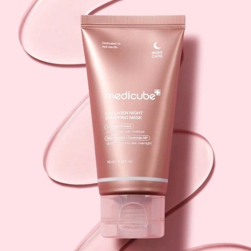 Naktinė veido kaukė MEDICUBE COLLAGEN NIGHT WRAPPING MASK, 75 ml - Image 2