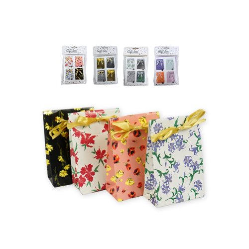 Dovanų maišelių rinkinys GIFT BOX, 14x10x5 cm, 4 vnt.