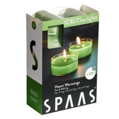 Kvapiosios žvakės SPAAS PEAR & WILD FIG, 10 H, 12 vnt.