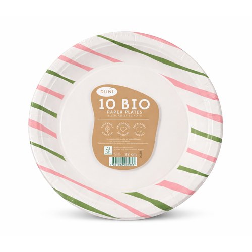 Vienkartinės lėkštės DUNI, Ø22 cm, 10 vnt.