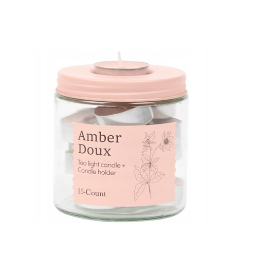 Kvapiosios arbatinės žvakutės AMBER DOUX, 15 vnt.