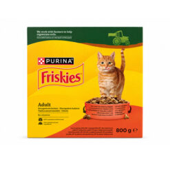 Visavertis suaugusių kačių pašaras su jautiena, vištiena ir daržovėmis FRISKIES, 800 g