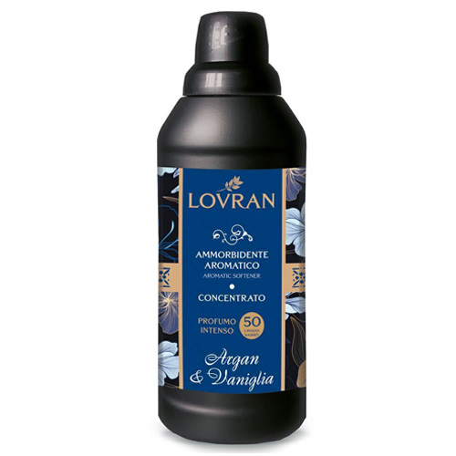 Audinių minkštiklis LOVRAN CONCENTRATE ARGAN & VANIGLIA, 1 l, 50 skalb.