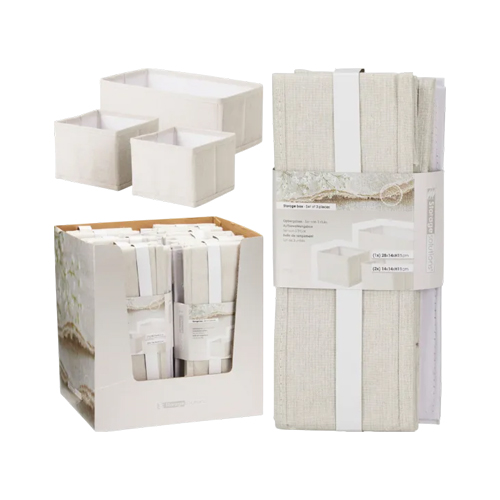 Daiktadėžių rinkinys STORAGE SOLUTIONS, 3 vnt.