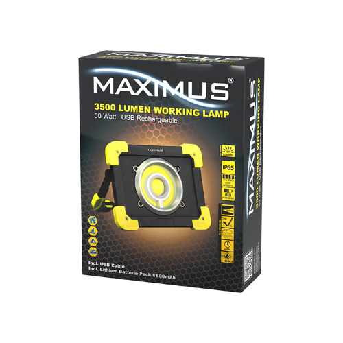 Lempa MAXIMUS, 50 W, 17x13,2x4,2 cm