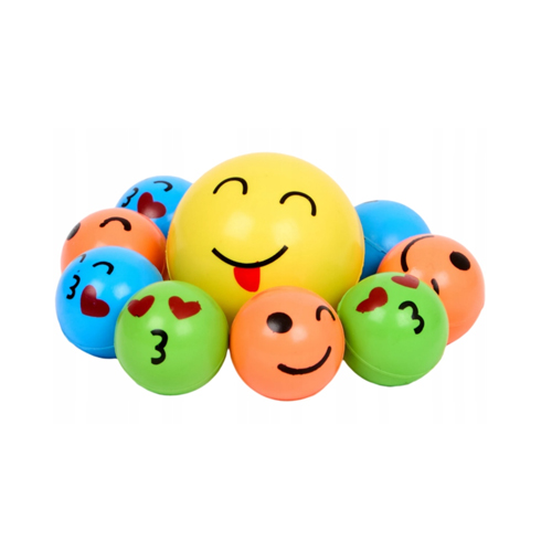 Šokinėjantys kamuoliukai TOI-TOYS BOUNCING BALLS EMOJI, 10 vnt.