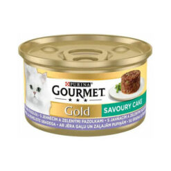 Visavertis suaugusių kačių pašaras su ėriena ir šparaginėmis pupelėmis PURINA GOURMET GOLD, 85 g