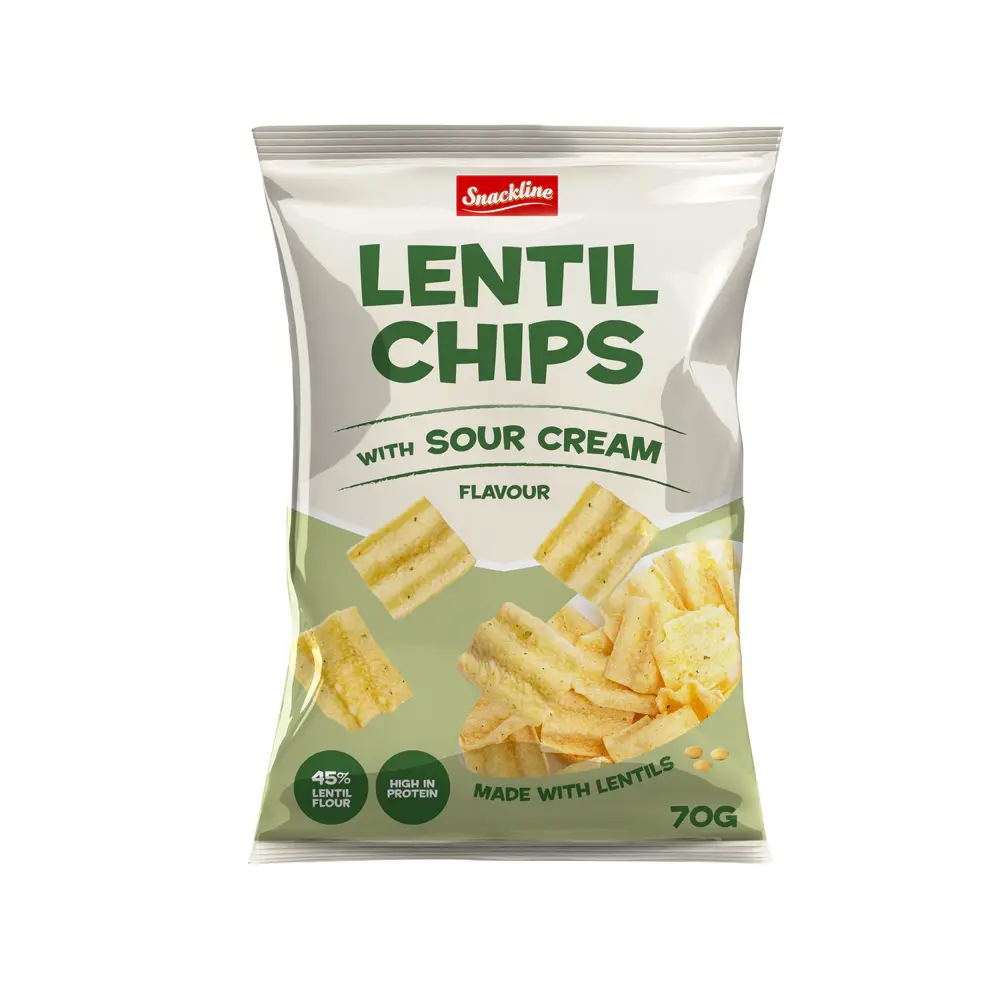Grietinės skonio lęšių traškučiai SNACKLINE, 70 g