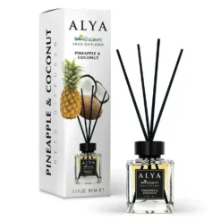 Namų gaiviklis su lazdelėmis ALYA NATURE'S SCENTS PINEAPPLE & COCONUT, 100 ml