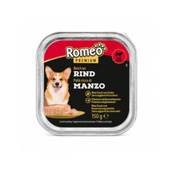 Visavertis suaugusių šunų pašaras su jautiena ROMEO PREMIUM, 150 g