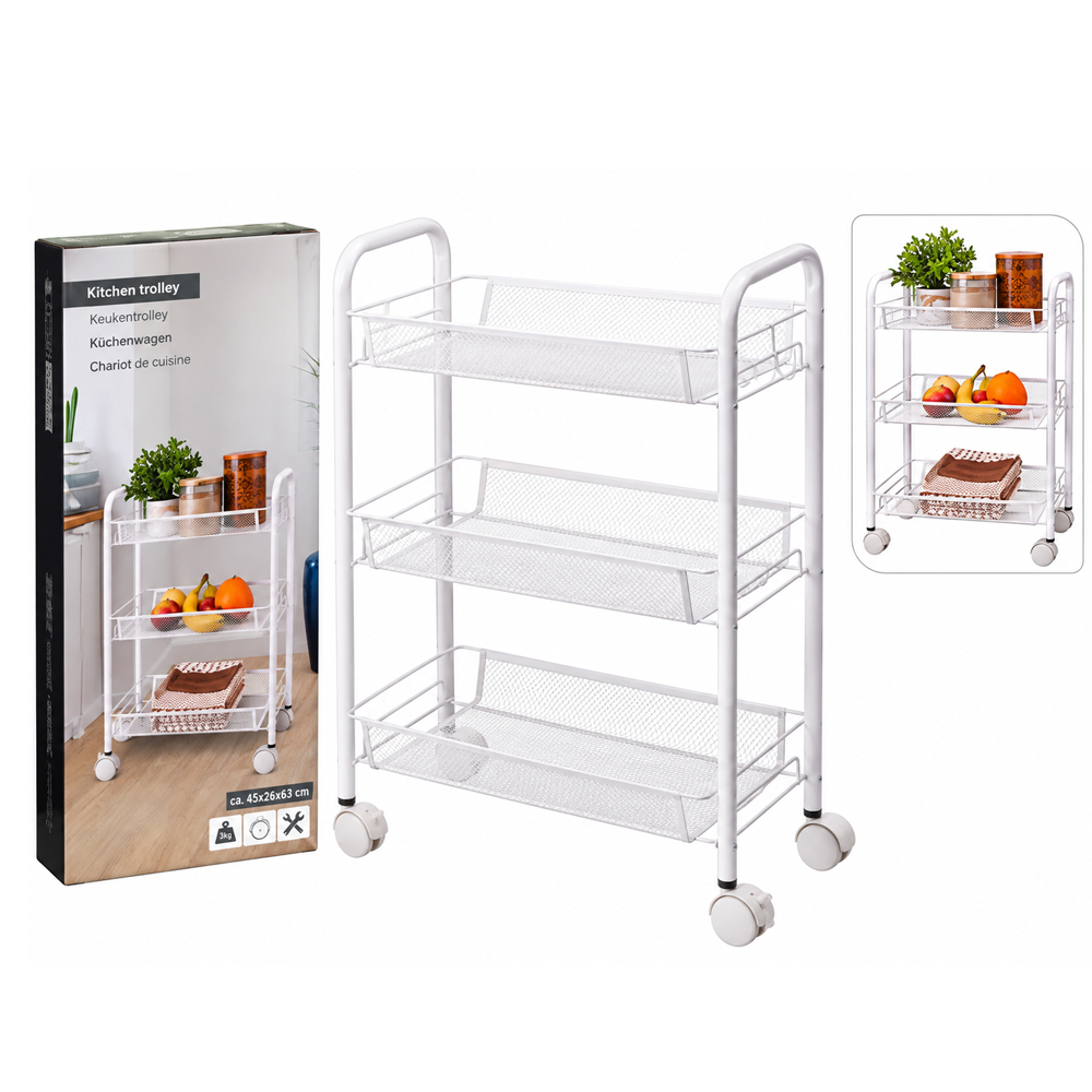Lentynėlė su ratukais STORAGE SOLUTIONS, 44x26x63,5 cm