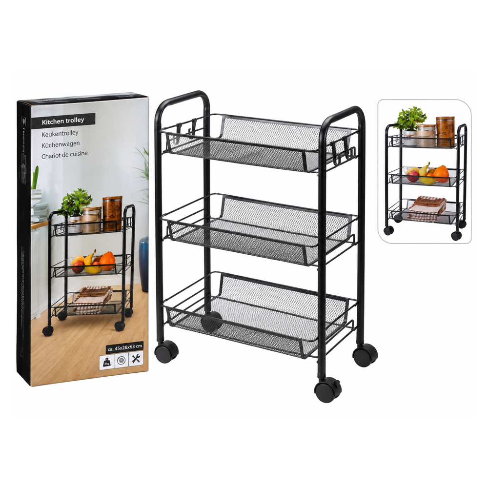 Lentynėlė su ratukais STORAGE SOLUTIONS, 44x26x63,5 cm