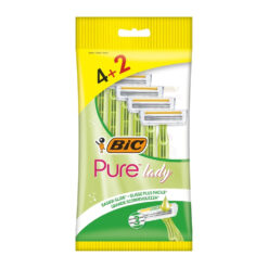 Vienkartiniai skustuvai BIC PURE LADY 3 ALOE, 6 vnt.